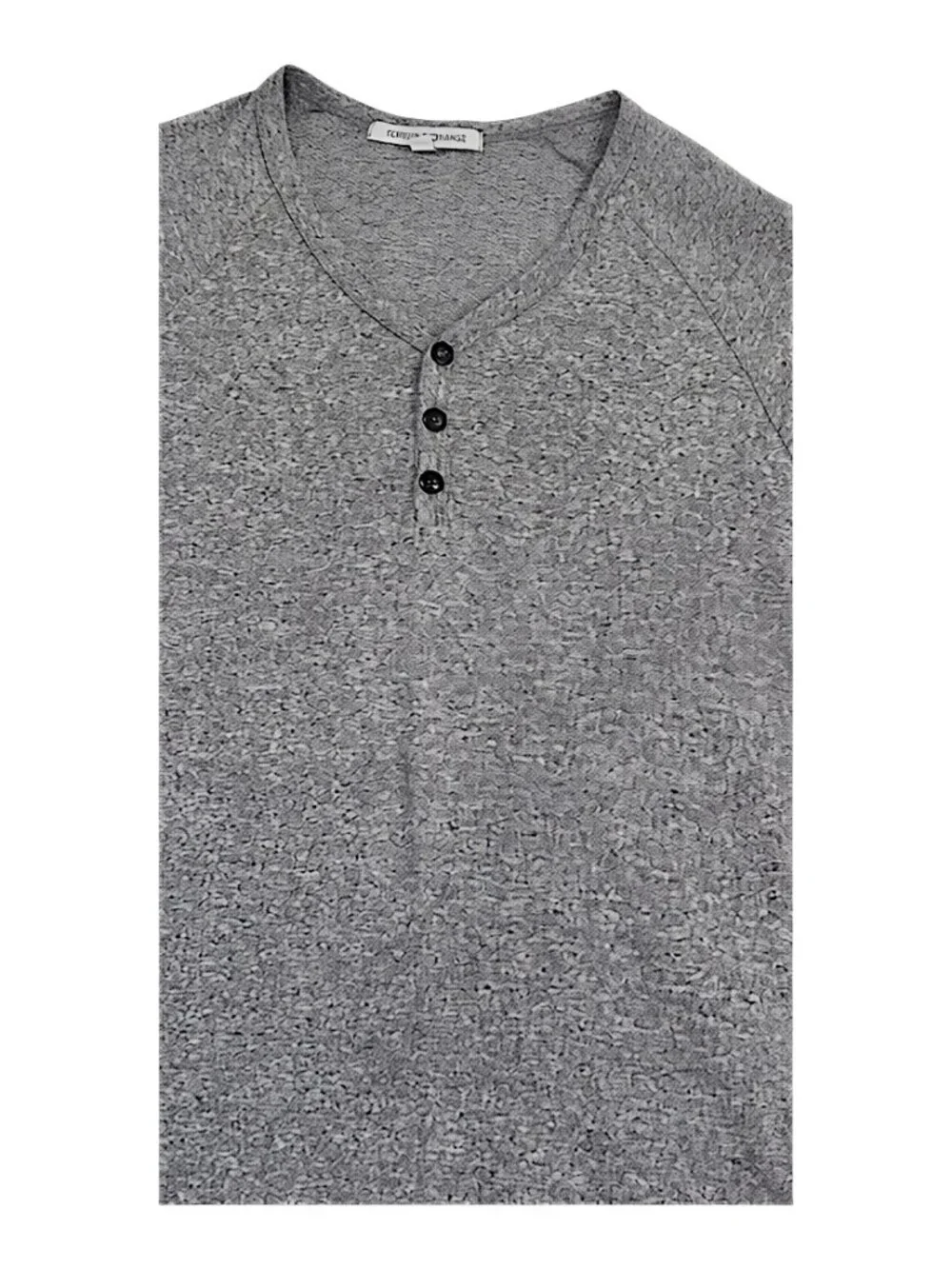 Monochrome Henley T-Shirt Men's Medium